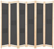 6-piece Screen Grey 240 x 170 x 4cm Textile - Room Divider