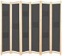 Šesťdielny paraván sivý 240 × 170 × 4 cm textil - Paraván