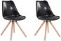 Sada 2 jídelních židlí lesklá černá DAKOTA, 261675 - Jídelní židle