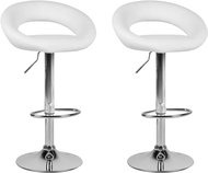 Sada dvou barových židlí z umělé kůže bílá PEORIA, 160864 - Barová židle