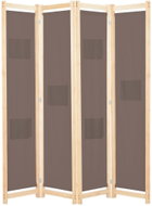 4-piece Screen Brown 160 x 170 x 4cm Textile - Room Divider