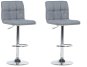 Sada 2 sivých čalúnených barových stoličiek MARION, 73649 - Barová stolička