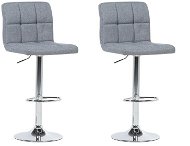 Sada 2 šedých čalouněných barových židlí MARION, 73649 - Barová židle