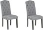 Sada 2 šedých čalouněných jídelních židlí SHIRLEY, 227023 - Jídelní židle