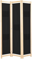 3-piece Screen Black 120 x 170 x 4cm Textile - Room Divider