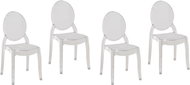 Sada 4 jidelních průhledných plastových židlí MERTON, 125168 - Jídelní židle