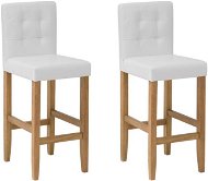 Sada dvou barových židlí čalouněných krémově bílá, MADISON, 120375 - Barová židle