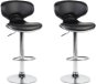 Sada 2 barových stoličiek z ekokože čierna CONWAY, 160605 - Barová stolička