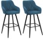 Sada dvoch modrých barových stoličiek DARIEN, 134006 - Barová stolička