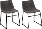 Sada dvou tmavě šedých židlí BATAVIA, 127409 - Jídelní židle