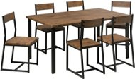 Sada jídelního nábytku šest židlí a stůl hnědá LAREDO, 131077 - Jídelní židle