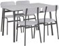 Sada jídelního stolu a 4 židlí šedá s černou VELDEN, 251908 - Jídelní židle