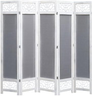 5-piece Screen Grey 175 x 165cm Textile - Room Divider