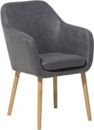 Šedá kožená židle YORKVILLE, 83362 - Jídelní židle