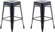 Sada 2 barové stoličky 60 cm čierne CABRILLO, 96346 - Barová stolička