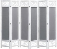 6-piece Screen Grey 210 x 165cm Textile - Room Divider