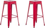 Sada 2 barové stoličky 76 cm červené CABRILLO, 96348 - Barová židle