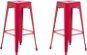 Súprava 2 barové stoličky 76 cm červené CABRILLO, 96348 - Barová stolička