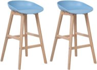 Sada dvou barových stoliček světle modrá MICCO, 136657 - Barová židle