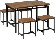 Sada jídelního nábytku stůl a čtyři stoličky ořechové ARLINGTON, 98007 - Jídelní židle