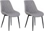 Sada dvoch jedálenských stoličiek z umelej kože sivej farby, MARIBEL, 120427 - Jedálenská stolička