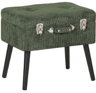 Zelená manšestrová stolička s úložným prostorem MALLARD , 203675 - Stolička