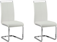 Sada 2 jídelních židlí z umělé kůže bílá GREEDIN, 252015 - Jídelní židle