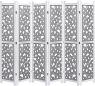 6-piece Grey Screen 210 x 165cm Solid Wood - Room Divider