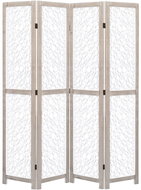4-piece Screen White 140 x 165cm Solid Wood - Room Divider