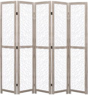 5-piece Screen White 175 x 165cm Solid Wood - Room Divider