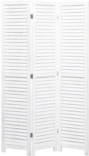 3-piece Screen White 105 x 165cm Wood - Room Divider - Main image