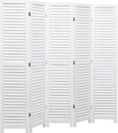 5-piece Screen White 175 x 165cm Wood - Room Divider