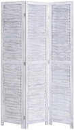 3dílný paraván šedý 105 x 165 cm dřevo - Paraván