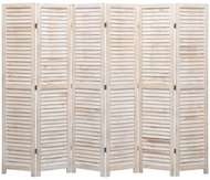 6dílný paraván 210 x 165 cm dřevo - Paraván