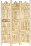 Ručně vyřezávaný 3dílný paraván 120 x 165 cm masivní mangovník - Paraván