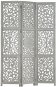Hand-carved 3-piece Screen Grey 120x165 Solid Mango - Room Divider