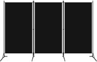 3-dielny paraván čierny 260 × 180 cm - Paraván