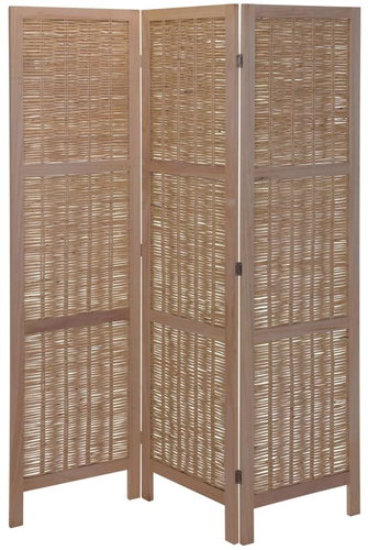 Home & Styling Partition Wall Wood and Willow Light Brown - Room Divider - Main image