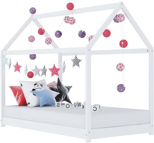 Baby Bed Frame White Solid Pine Wood 90 x 200cm - Bed - Main image