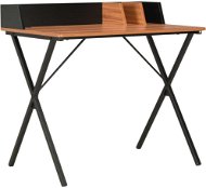 Psací stůl černý a hnědý 80 x 50 x 84 cm - Stůl