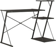 Psací stůl s poličkami černý 116 x 50 x 93 cm - Desk