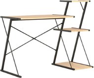 Stôl Písací stôl s poličkami čierny a dubový odtieň 116 x 50 x 93 cm - Stůl
