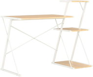 Psací stůl s poličkami bílý a dubový odstín 116 x 50 x 93 cm - Desk