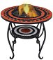 Mosaic Table with Fireplace Terracotta-white 68cm Ceramic - Fireplace