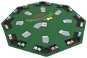 Skladacia pokerová doska na stôl 2-dielna osemuholníková zelená - Stôl