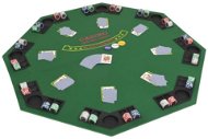 Skládací pokerová deska na stůl 2dílná osmiúhelníková zelená - Stůl