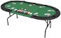 Stůl Skládací pokerový stůl pro 9 hráčů 3 díly oválný zelený - Stůl