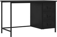 Psací stůl se zásuvkami industriální černý 120x55x75 cm ocel - Desk
