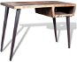 Psací stůl s železnými nohami recyklované dřevo - Stůl