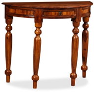 Cantilever Table, Solid Sheesham, 90 x 40 x 76cm, Semicircular - Console Table